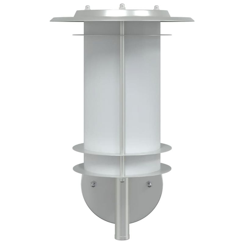 Casa si Gradina - Corpuri si surse de iluminat - Iluminat exterior - Instalatii luminoase exterior - Corpuri de iluminat exterior de perete 2 buc argintiu otel inox - Infinity.ro