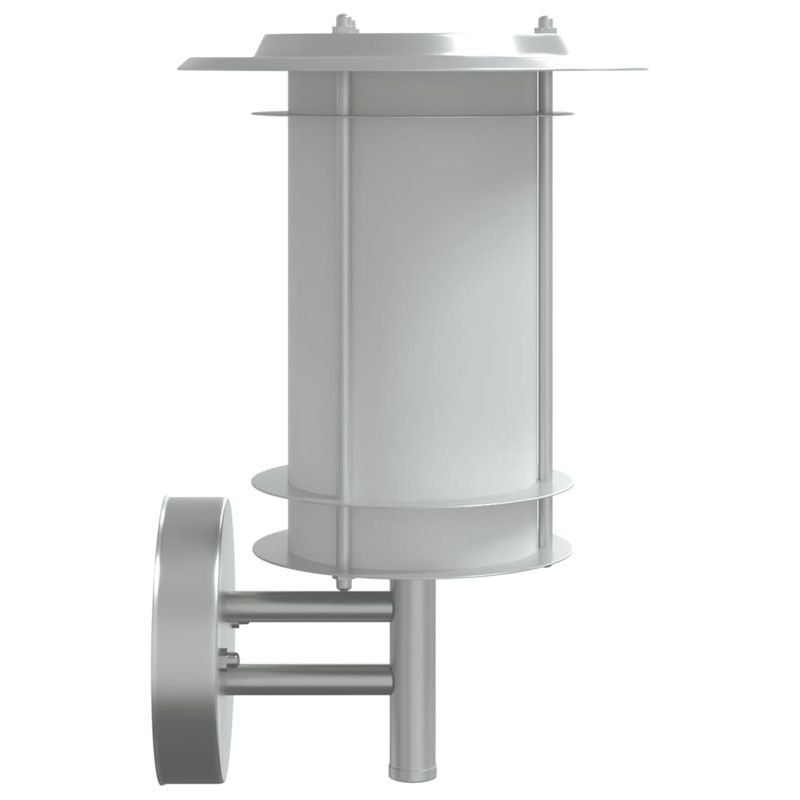 Casa si Gradina - Corpuri si surse de iluminat - Iluminat exterior - Instalatii luminoase exterior - Corpuri de iluminat exterior de perete 2 buc argintiu otel inox - Infinity.ro