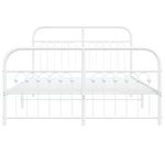 Casa si Gradina - Mobilier - Paturi si accesorii - Paturi - Cadru de pat metalic cu tablie de cap/picioare, alb, 140x190 cm - Infinity.ro