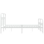 Casa si Gradina - Mobilier - Paturi si accesorii - Paturi - Cadru de pat metalic cu tablie de cap/picioare, alb, 140x190 cm - Infinity.ro