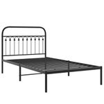Casa si Gradina - Mobilier - Paturi si accesorii - Paturi - Cadru de pat din metal cu tablie, negru, 107x203 cm - Infinity.ro