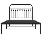 Casa si Gradina - Mobilier - Paturi si accesorii - Paturi - Cadru de pat din metal cu tablie, negru, 107x203 cm - Infinity.ro