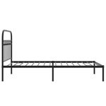 Casa si Gradina - Mobilier - Paturi si accesorii - Paturi - Cadru de pat din metal cu tablie, negru, 107x203 cm - Infinity.ro