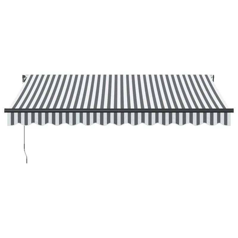 Casa si Gradina - Gradina si terasa - Umbrele si pavilioane - Umbrele - Copertina retractabila manual cu LED, antracit/alb, 350x250 cm - Infinity.ro