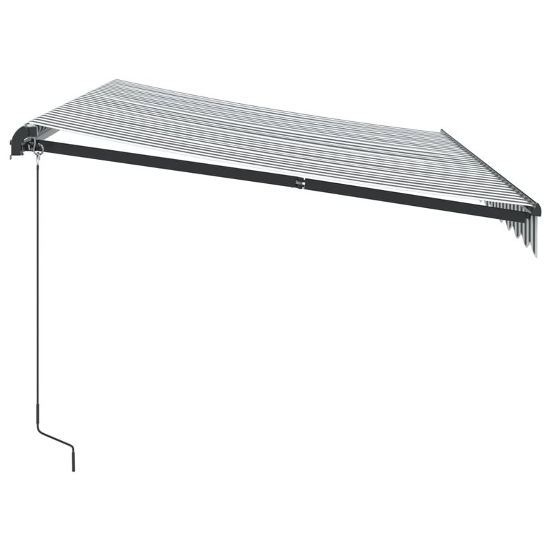 Casa si Gradina - Gradina si terasa - Umbrele si pavilioane - Umbrele - Copertina retractabila manual cu LED, antracit/alb, 350x250 cm - Infinity.ro