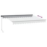 Casa si Gradina - Gradina si terasa - Umbrele si pavilioane - Umbrele - Copertina retractabila manual cu LED, antracit/alb, 350x250 cm - Infinity.ro