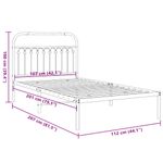 Casa si Gradina - Mobilier - Paturi si accesorii - Paturi - Cadru de pat din metal cu tablie, negru, 107x203 cm - Infinity.ro