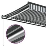 Casa si Gradina - Gradina si terasa - Umbrele si pavilioane - Umbrele - Copertina retractabila manual cu LED, antracit/alb, 350x250 cm - Infinity.ro