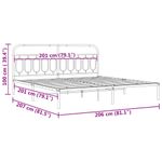 Casa si Gradina - Mobilier - Paturi si accesorii - Paturi - Cadru de pat metalic cu tablie, alb, 200x200 cm - Infinity.ro