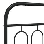Casa si Gradina - Mobilier - Paturi si accesorii - Paturi - Cadru pat metalic cu tablii de cap/picioare, negru, 75x190 cm - Infinity.ro