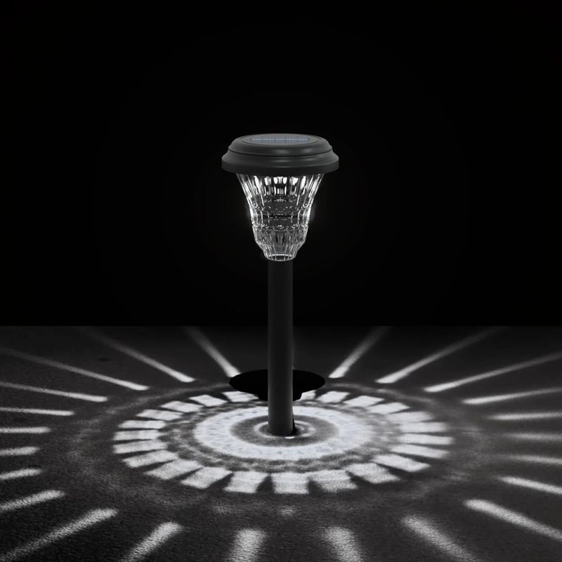 Casa si Gradina - Corpuri si surse de iluminat - Iluminat exterior - Lampi solare - Lampi solare alei cu tarusi de pamant 12 buc., alb, model 4 - Infinity.ro