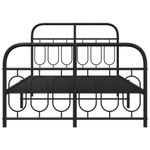 Casa si Gradina - Mobilier - Paturi si accesorii - Paturi - Cadru pat metalic cu tablie de cap/picioare, negru, 120x200 cm - Infinity.ro