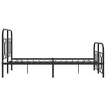 Casa si Gradina - Mobilier - Paturi si accesorii - Paturi - Cadru pat metalic cu tablie de cap/picioare, negru, 120x200 cm - Infinity.ro