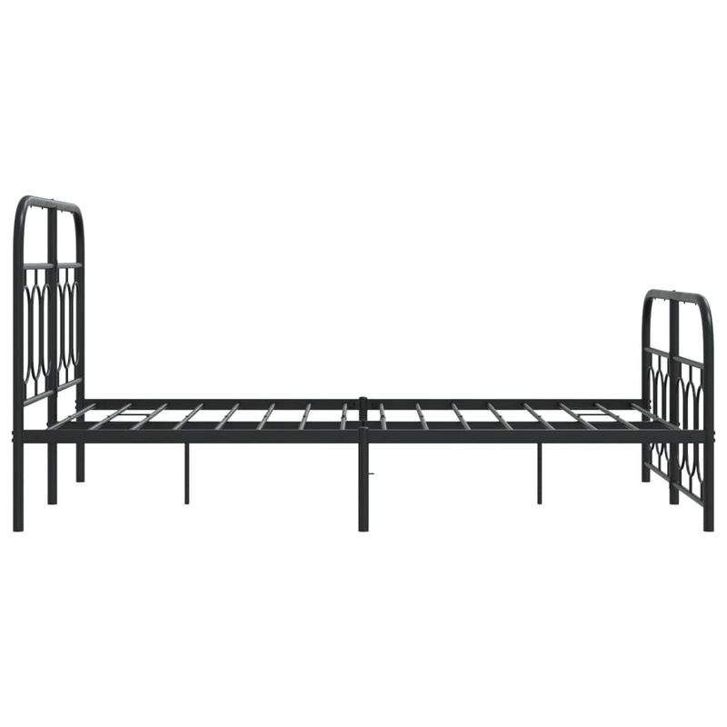 Casa si Gradina - Mobilier - Paturi si accesorii - Paturi - Cadru pat metalic cu tablie de cap/picioare, negru, 120x200 cm - Infinity.ro