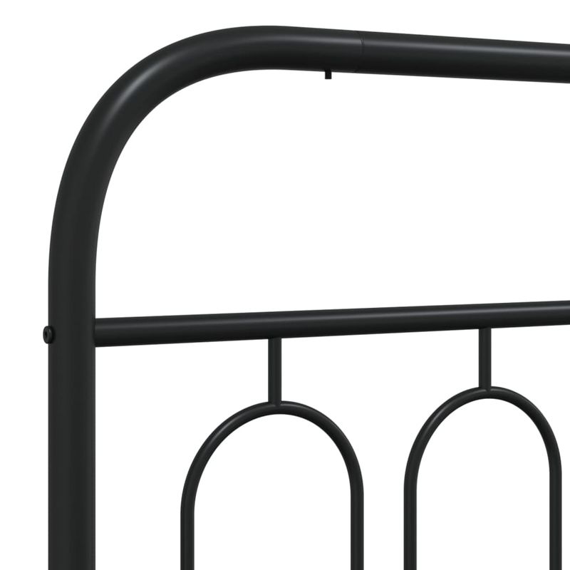 Casa si Gradina - Mobilier - Paturi si accesorii - Paturi - Cadru pat metalic cu tablie de cap/picioare, negru, 120x200 cm - Infinity.ro