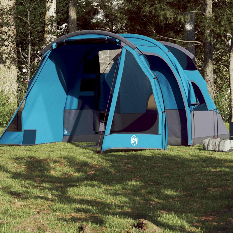 Sport si Outdoor - Camping - Corturi camping - Cort de camping tunel pentru 4 persoane, albastru, impermeabil - Infinity.ro