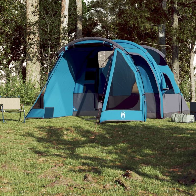 Sport si Outdoor - Camping - Corturi camping - Cort de camping tunel pentru 4 persoane, albastru, impermeabil - Infinity.ro