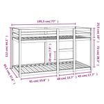 Casa si Gradina - Mobilier - Paturi si accesorii - Paturi - Pat supraetajat, 90x200 cm, lemn masiv de pin - Infinity.ro