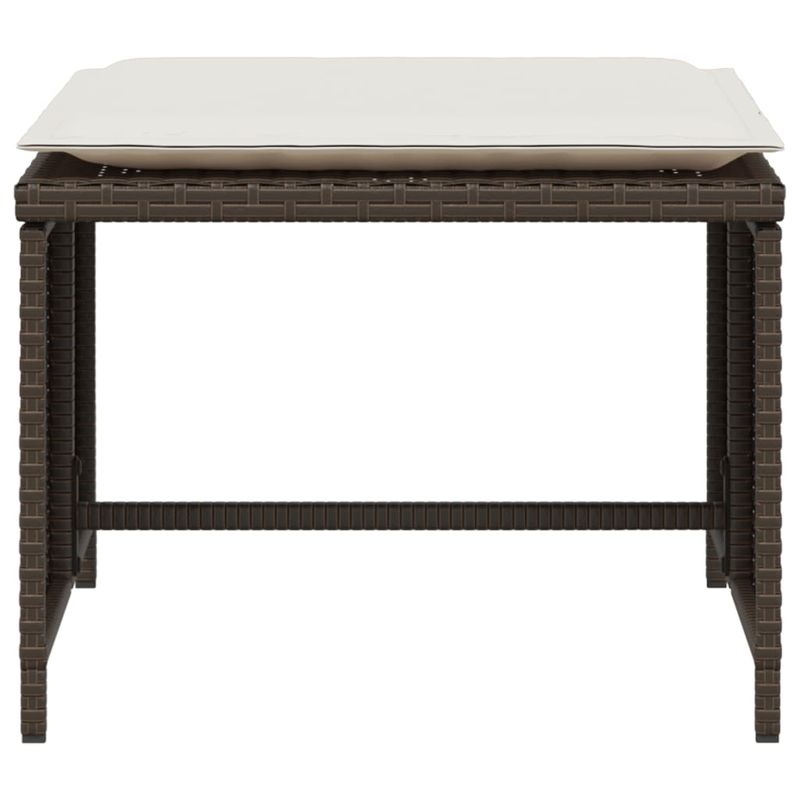 Casa si Gradina - Gradina si terasa - Mobilier exterior - Scaune si sezlonguri gradina - Scaun de gradina cu taburet, maro, poliratan - Infinity.ro