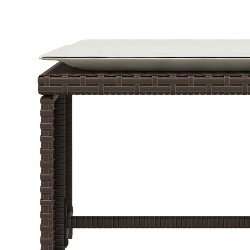 Casa si Gradina - Gradina si terasa - Mobilier exterior - Scaune si sezlonguri gradina - Scaun de gradina cu taburet, maro, poliratan - Infinity.ro