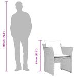 Casa si Gradina - Gradina si terasa - Mobilier exterior - Scaune si sezlonguri gradina - Scaun de gradina cu taburet, maro, poliratan - Infinity.ro