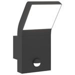 Casa si Gradina - Corpuri si surse de iluminat - Iluminat exterior - Felinare - Lampa exterioara de perete cu LED/senzor, negru aluminiu turnat - Infinity.ro