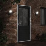Casa si Gradina - Corpuri si surse de iluminat - Iluminat exterior - Felinare - Lampa exterioara de perete cu LED/senzor, negru aluminiu turnat - Infinity.ro