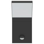 Casa si Gradina - Corpuri si surse de iluminat - Iluminat exterior - Felinare - Lampa exterioara de perete cu LED/senzor, negru aluminiu turnat - Infinity.ro