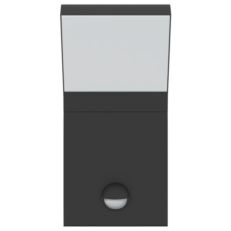 Casa si Gradina - Corpuri si surse de iluminat - Iluminat exterior - Felinare - Lampa exterioara de perete cu LED/senzor, negru aluminiu turnat - Infinity.ro