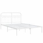 Casa si Gradina - Mobilier - Paturi si accesorii - Paturi - Cadru de pat metalic cu tablie, alb, 140x200 cm - Infinity.ro