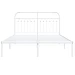 Casa si Gradina - Mobilier - Paturi si accesorii - Paturi - Cadru de pat metalic cu tablie, alb, 140x200 cm - Infinity.ro
