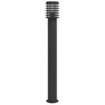 Casa si Gradina - Corpuri si surse de iluminat - Iluminat exterior - Felinare - Lampi de podea de exterior 3 buc negru 110 cm otel inoxidabil - Infinity.ro