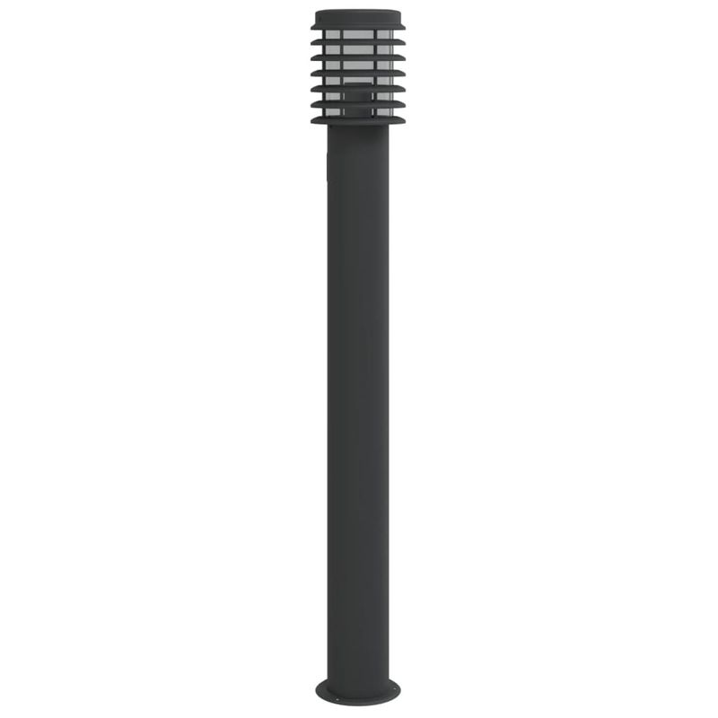 Casa si Gradina - Corpuri si surse de iluminat - Iluminat exterior - Felinare - Lampi de podea de exterior 3 buc negru 110 cm otel inoxidabil - Infinity.ro
