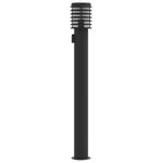 Casa si Gradina - Corpuri si surse de iluminat - Iluminat exterior - Felinare - Lampi de podea de exterior 3 buc negru 110 cm otel inoxidabil - Infinity.ro