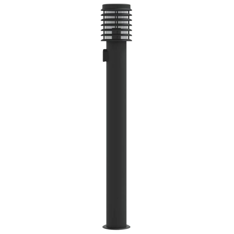 Casa si Gradina - Corpuri si surse de iluminat - Iluminat exterior - Felinare - Lampi de podea de exterior 3 buc negru 110 cm otel inoxidabil - Infinity.ro