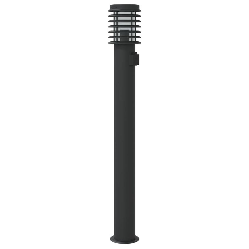 Casa si Gradina - Corpuri si surse de iluminat - Iluminat exterior - Felinare - Lampi de podea de exterior 3 buc negru 110 cm otel inoxidabil - Infinity.ro