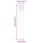 Casa si Gradina - Corpuri si surse de iluminat - Iluminat exterior - Felinare - Lampi de podea de exterior 3 buc negru 110 cm otel inoxidabil - Infinity.ro