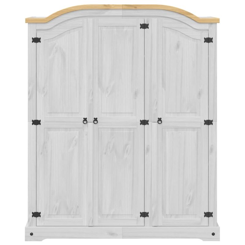 Casa si Gradina - Mobilier - Dulapuri si sifoniere - Sifoniere - Sifonier „Corona”, alb, 151,5x52x186 cm, lemn masiv de pin - Infinity.ro