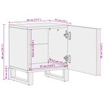 Casa si Gradina - Mobilier - Comode si corpuri - Noptiere - Noptiere, 2 buc., 40x33x46 cm, lemn masiv de mango brut - Infinity.ro