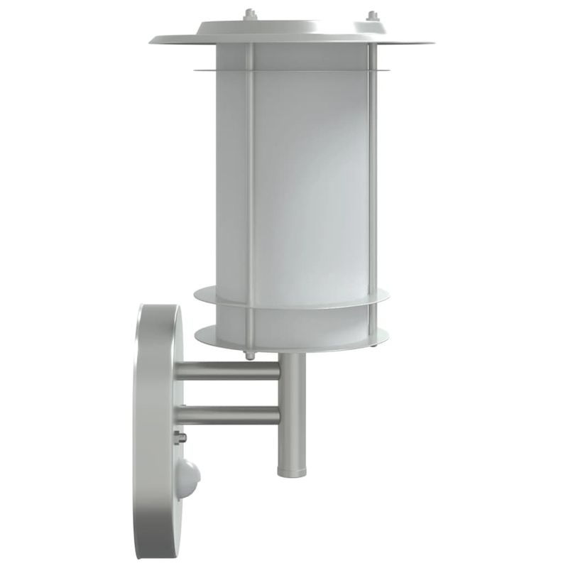 Casa si Gradina - Corpuri si surse de iluminat - Iluminat exterior - Felinare - Lampi exterioare de perete cu senzor 2 buc. argintiu, otel inox - Infinity.ro