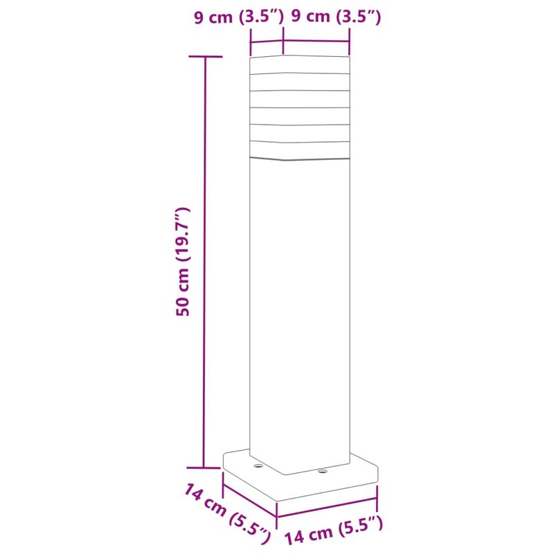 Casa si Gradina - Corpuri si surse de iluminat - Iluminat exterior - Felinare - Lampi de podea de exterior, 3 buc., negru, 50 cm, aluminiu - Infinity.ro