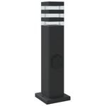 Casa si Gradina - Corpuri si surse de iluminat - Iluminat exterior - Felinare - Lampi exterioare de podea cu priza, 3 buc. negru 50 cm aluminiu - Infinity.ro