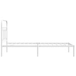 Casa si Gradina - Mobilier - Paturi si accesorii - Paturi - Cadru pat metalic cu tablie, alb, 90x200 cm - Infinity.ro