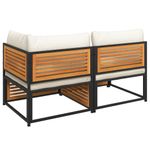 Casa si Gradina - Gradina si terasa - Mobilier exterior - Canapele si fotolii gradina - Canapea de gradina cu perne, 2 locuri, lemn masiv de acacia - Infinity.ro