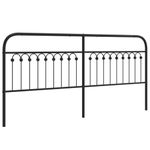 Casa si Gradina - Mobilier - Paturi si accesorii - Accesorii paturi - Tablie de pat metalica, negru, 200 cm - Infinity.ro