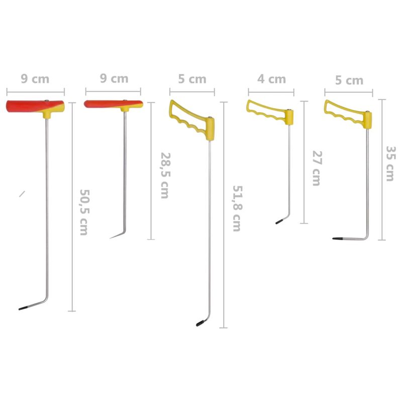 Auto si Moto - Reparatii si depanare - Scule auto - Scule si truse auto - Set reparatii deformari auto fara vopsea, 5 piese, otel elastic - Infinity.ro