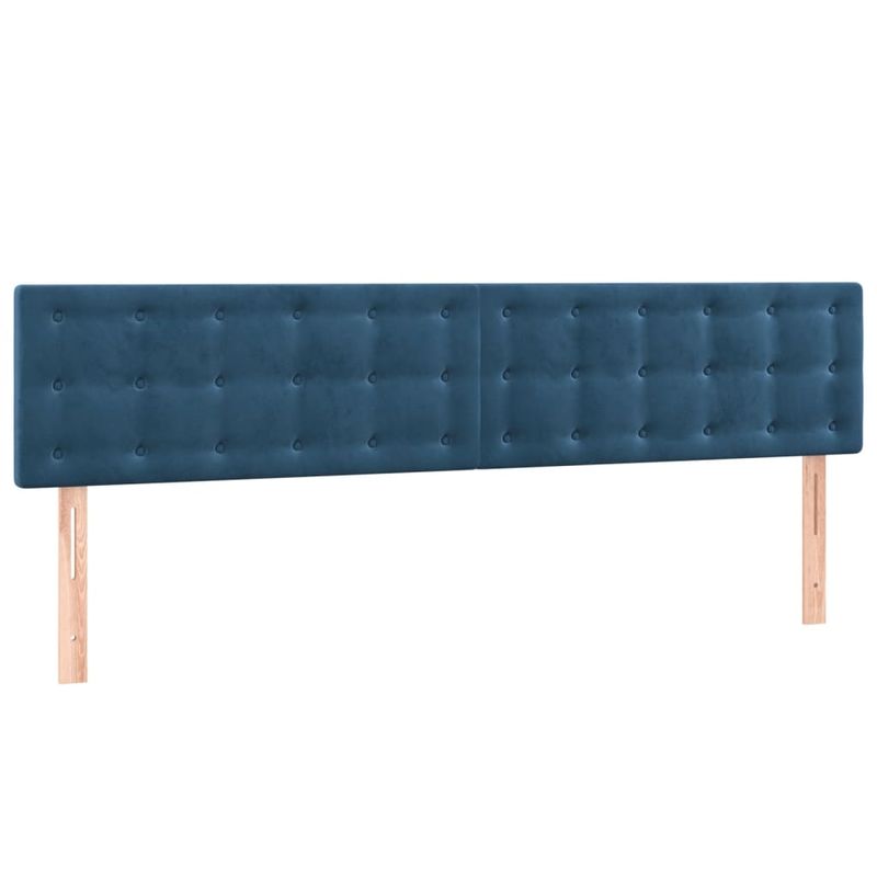 Casa si Gradina - Mobilier - Paturi si accesorii - Paturi - Pat box spring cu saltea, albastru inchis, 180x200 cm, catifea - Infinity.ro