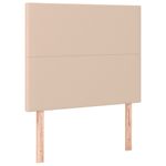 Casa si Gradina - Mobilier - Paturi si accesorii - Paturi - Pat box spring cu saltea, cappuccino, 90x200 cm piele ecologica - Infinity.ro