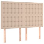 Casa si Gradina - Mobilier - Paturi si accesorii - Paturi - Pat box spring cu saltea, cappuccino, 140x190cm piele ecologica - Infinity.ro