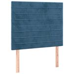 Casa si Gradina - Mobilier - Paturi si accesorii - Paturi - Pat box spring cu saltea, albastru inchis, 80x200 cm, catifea - Infinity.ro